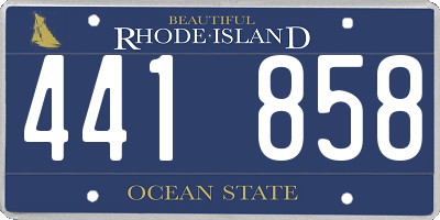 RI license plate 441858