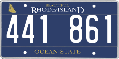 RI license plate 441861