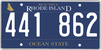 RI license plate 441862