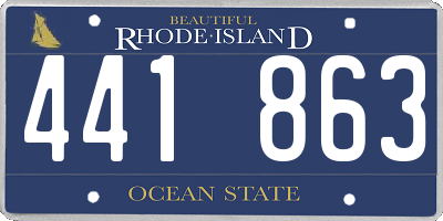 RI license plate 441863