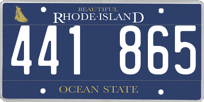 RI license plate 441865