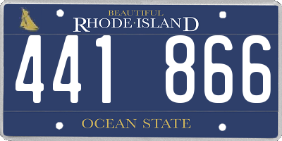RI license plate 441866