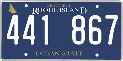 RI license plate 441867