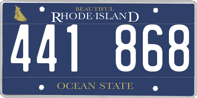 RI license plate 441868