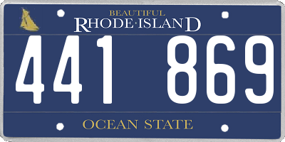 RI license plate 441869
