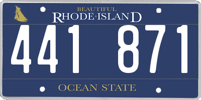 RI license plate 441871