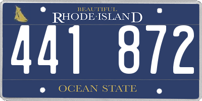 RI license plate 441872