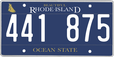RI license plate 441875