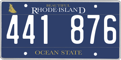 RI license plate 441876