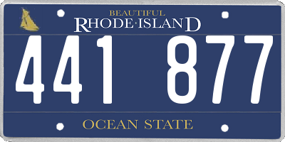 RI license plate 441877