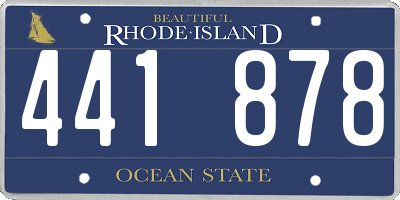 RI license plate 441878