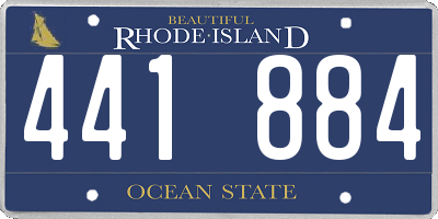 RI license plate 441884