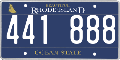 RI license plate 441888