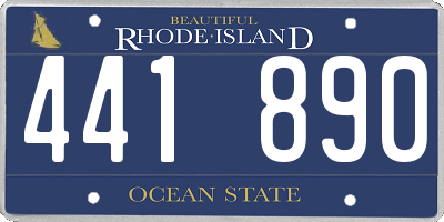 RI license plate 441890