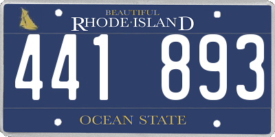 RI license plate 441893