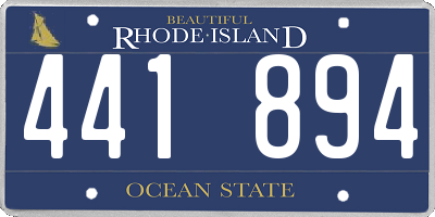 RI license plate 441894