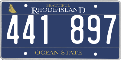 RI license plate 441897