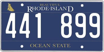 RI license plate 441899