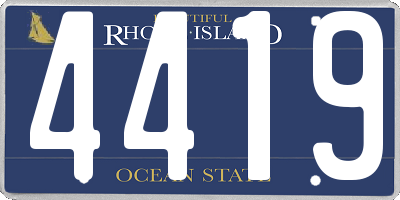 RI license plate 4419
