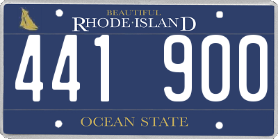 RI license plate 441900