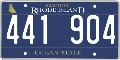 RI license plate 441904