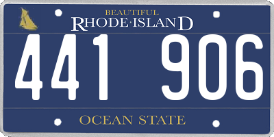 RI license plate 441906