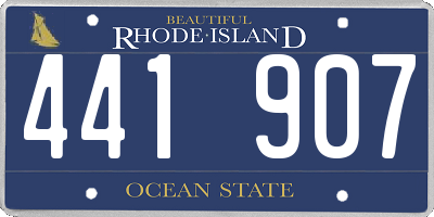 RI license plate 441907