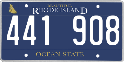 RI license plate 441908
