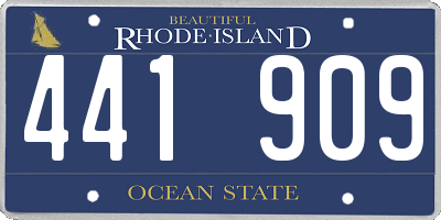 RI license plate 441909