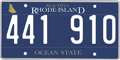 RI license plate 441910
