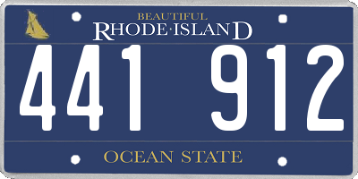 RI license plate 441912