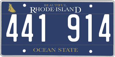 RI license plate 441914