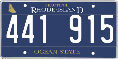 RI license plate 441915