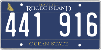 RI license plate 441916