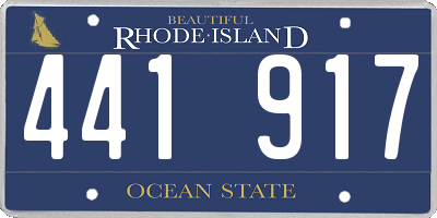 RI license plate 441917
