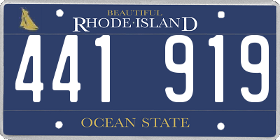 RI license plate 441919