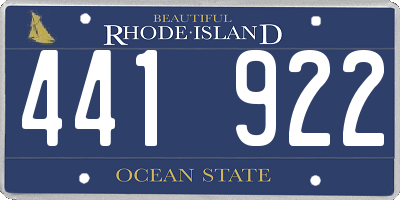 RI license plate 441922