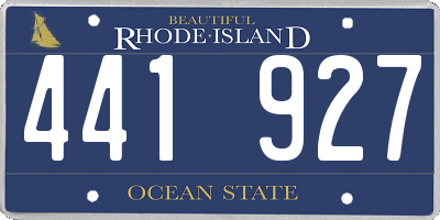 RI license plate 441927