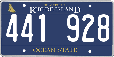 RI license plate 441928