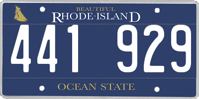RI license plate 441929