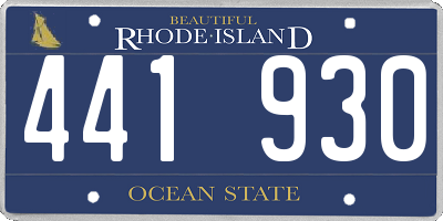 RI license plate 441930