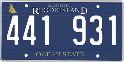 RI license plate 441931