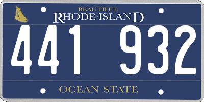 RI license plate 441932