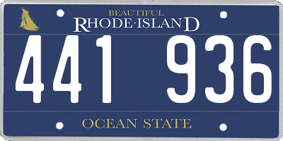 RI license plate 441936