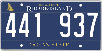 RI license plate 441937