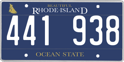 RI license plate 441938