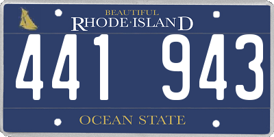 RI license plate 441943
