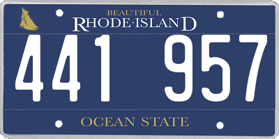 RI license plate 441957
