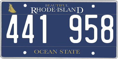 RI license plate 441958