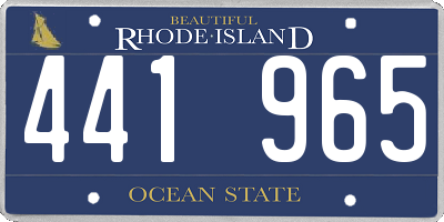 RI license plate 441965